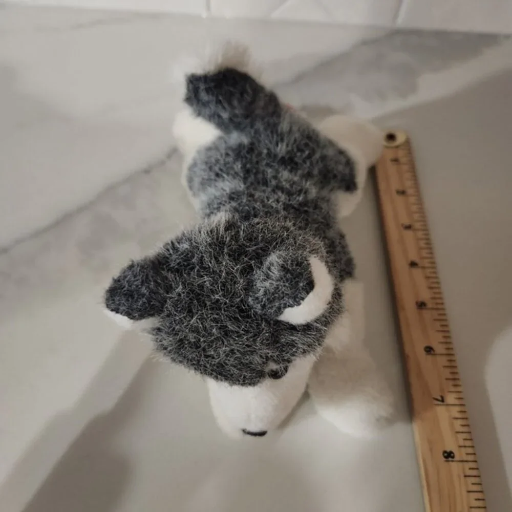 Husky Gas Dog Plush Stuffed Animal Blue Collar Realistic‎ Eyes